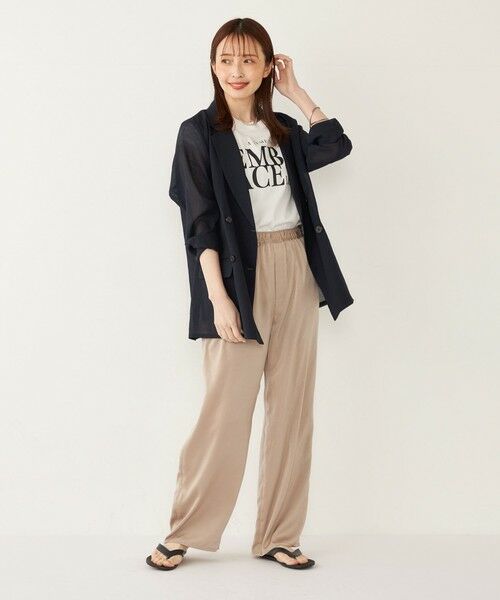 SHIPS / シップス Tシャツ | SHIPS Colors:〈接触冷感・UVカット〉フレンチスリーブ ロゴ Tシャツ◇ | 詳細16