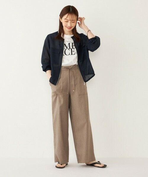 SHIPS / シップス Tシャツ | SHIPS Colors:〈接触冷感・UVカット〉フレンチスリーブ ロゴ Tシャツ◇ | 詳細22