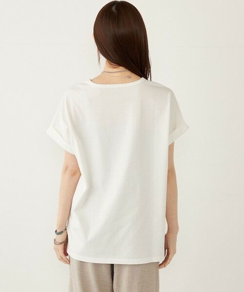 SHIPS Colors:〈接触冷感・UVカット〉ビッグロゴ ドルマン T