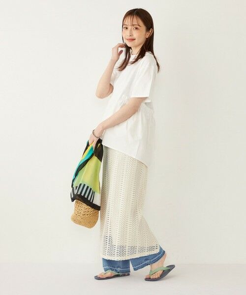 SHIPS / シップス ロング・マキシ丈スカート | SHIPS Colors:〈手洗い可能〉変わり編み レース タイトスカート | 詳細7