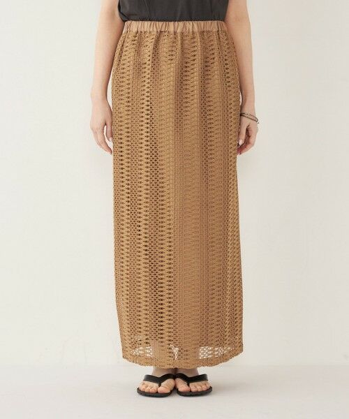 SHIPS / シップス ロング・マキシ丈スカート | SHIPS Colors:〈手洗い可能〉変わり編み レース タイトスカート | 詳細21