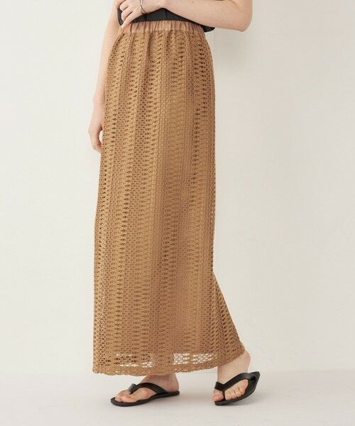 SHIPS / シップス ロング・マキシ丈スカート | SHIPS Colors:〈手洗い可能〉変わり編み レース タイトスカート | 詳細27