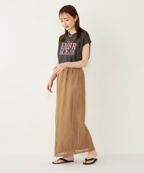 SHIPS / シップス ロング・マキシ丈スカート | SHIPS Colors:〈手洗い可能〉変わり編み レース タイトスカート | 詳細29