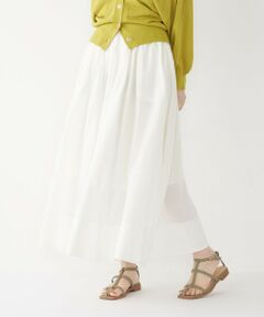 SHIPS / シップス ロング・マキシ丈スカート | SHIPS Colors:〈手洗い可能〉キュプラ コットン ギャザー スカート