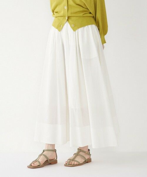 SHIPS / シップス ロング・マキシ丈スカート | SHIPS Colors:〈手洗い可能〉キュプラ コットン ギャザー スカート | 詳細4