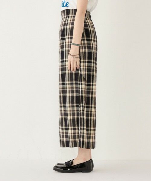 SHIPS / シップス ロング・マキシ丈スカート | SHIPS Colors:〈手洗い可能〉カラミ チェック フロントスリット スカート | 詳細4