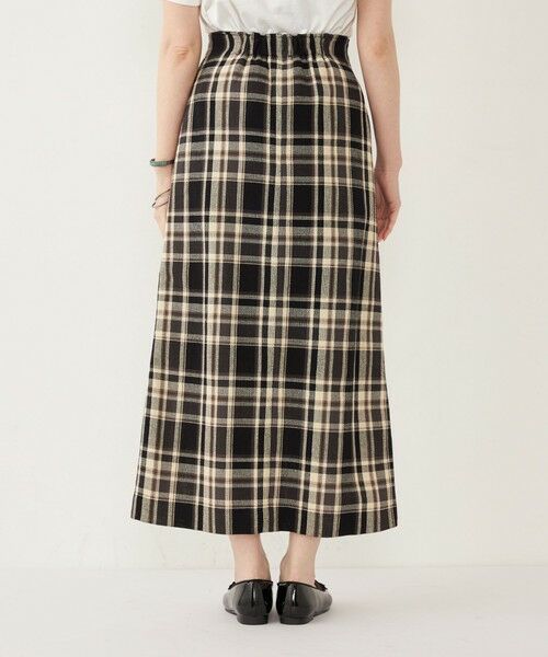 SHIPS / シップス ロング・マキシ丈スカート | SHIPS Colors:〈手洗い可能〉カラミ チェック フロントスリット スカート | 詳細5
