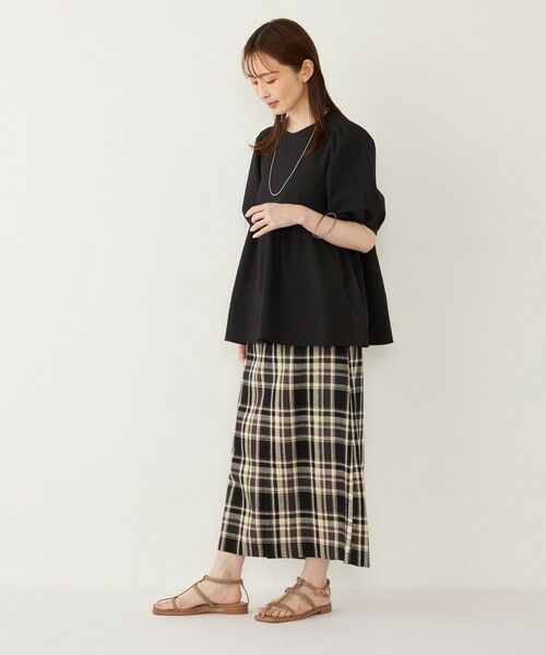 SHIPS / シップス ロング・マキシ丈スカート | SHIPS Colors:〈手洗い可能〉カラミ チェック フロントスリット スカート | 詳細18