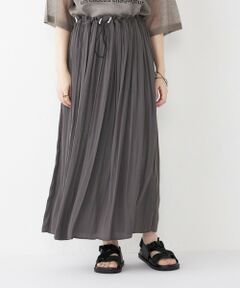 SHIPS / シップス ミニ・ひざ丈スカート | SHIPS Colors:〈洗濯機可能〉サテン ギャザー スカート 2