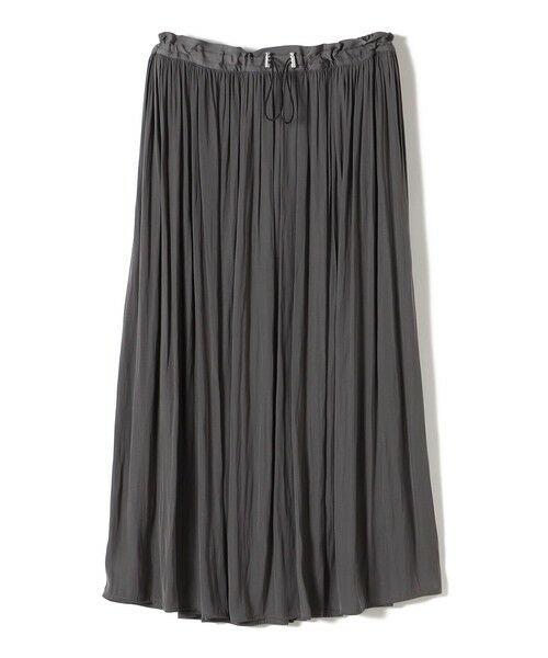 SHIPS / シップス ミニ・ひざ丈スカート | SHIPS Colors:〈洗濯機可能〉サテン ギャザー スカート 2 | 詳細1