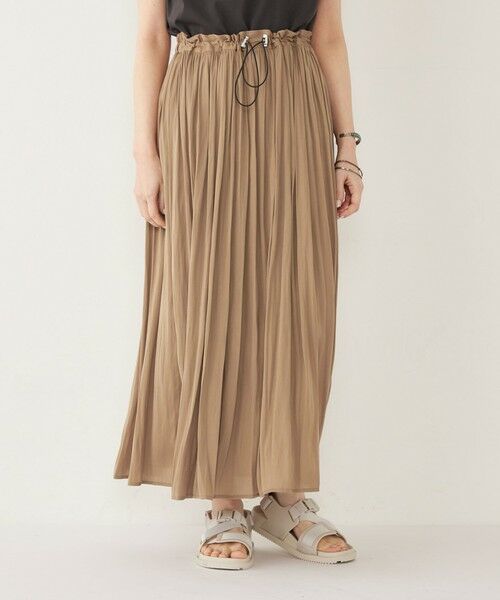 SHIPS / シップス ミニ・ひざ丈スカート | SHIPS Colors:〈洗濯機可能〉サテン ギャザー スカート 2 | 詳細20