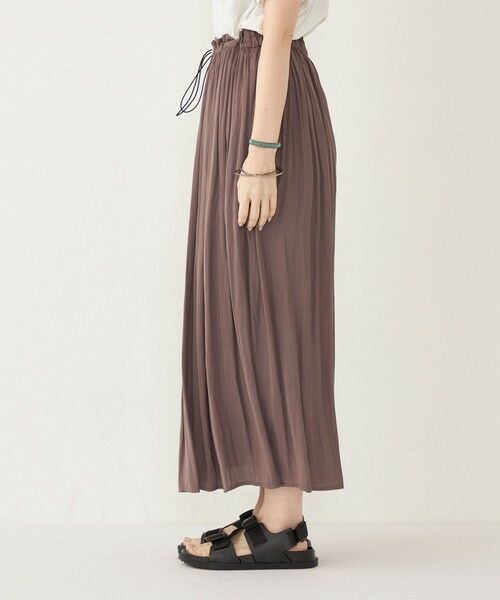 SHIPS / シップス ミニ・ひざ丈スカート | SHIPS Colors:〈洗濯機可能〉サテン ギャザー スカート 2 | 詳細26