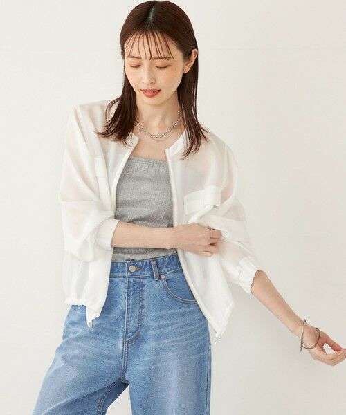 SHIPS / シップス ブルゾン | SHIPS Colors:〈手洗い可能〉メッシュ ノーカラー ジップ ブルゾン◇ | 詳細8