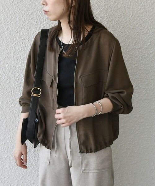 SHIPS / シップス ブルゾン | SHIPS Colors:〈手洗い可能〉メッシュ ノーカラー ジップ ブルゾン◇ | 詳細15