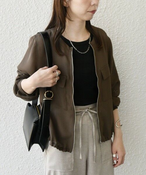 SHIPS / シップス ブルゾン | SHIPS Colors:〈手洗い可能〉メッシュ ノーカラー ジップ ブルゾン◇ | 詳細16