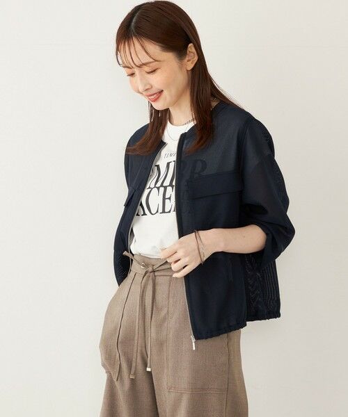 SHIPS / シップス ブルゾン | SHIPS Colors:〈手洗い可能〉メッシュ ノーカラー ジップ ブルゾン◇ | 詳細28