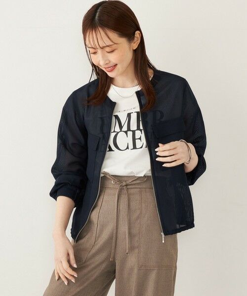 SHIPS / シップス ブルゾン | SHIPS Colors:〈手洗い可能〉メッシュ ノーカラー ジップ ブルゾン◇ | 詳細29