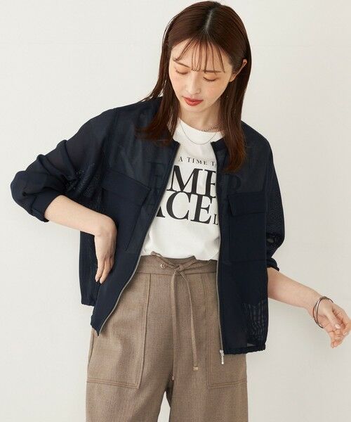 SHIPS / シップス ブルゾン | SHIPS Colors:〈手洗い可能〉メッシュ ノーカラー ジップ ブルゾン◇ | 詳細30