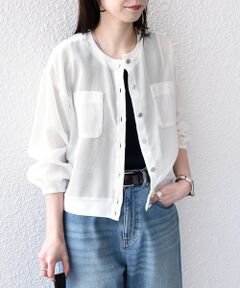 SHIPS / シップス ブルゾン | 《一部追加・新色予約》SHIPS Colors:〈手洗い可能〉メッシュ ノーカラー ハオリ 2◆