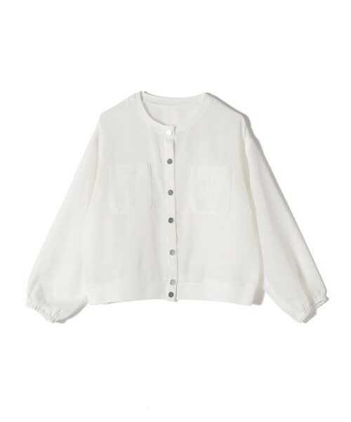 SHIPS / シップス ブルゾン | 《一部追加・新色予約》SHIPS Colors:〈手洗い可能〉メッシュ ノーカラー ハオリ 2◆ | 詳細1