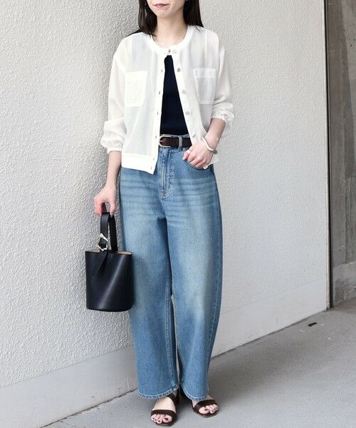 SHIPS / シップス ブルゾン | 《一部追加・新色予約》SHIPS Colors:〈手洗い可能〉メッシュ ノーカラー ハオリ 2◆ | 詳細6