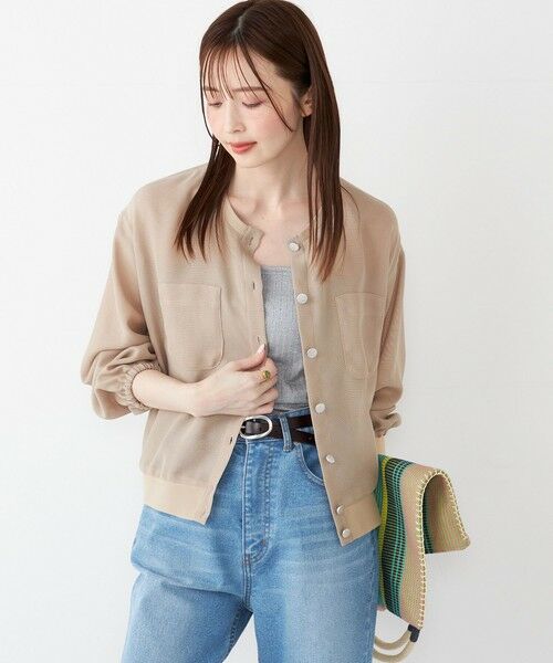 SHIPS / シップス ブルゾン | 《一部追加・新色予約》SHIPS Colors:〈手洗い可能〉メッシュ ノーカラー ハオリ 2◆ | 詳細11