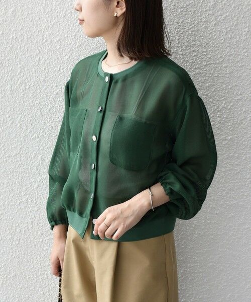 SHIPS / シップス ブルゾン | 《一部追加・新色予約》SHIPS Colors:〈手洗い可能〉メッシュ ノーカラー ハオリ 2◆ | 詳細19