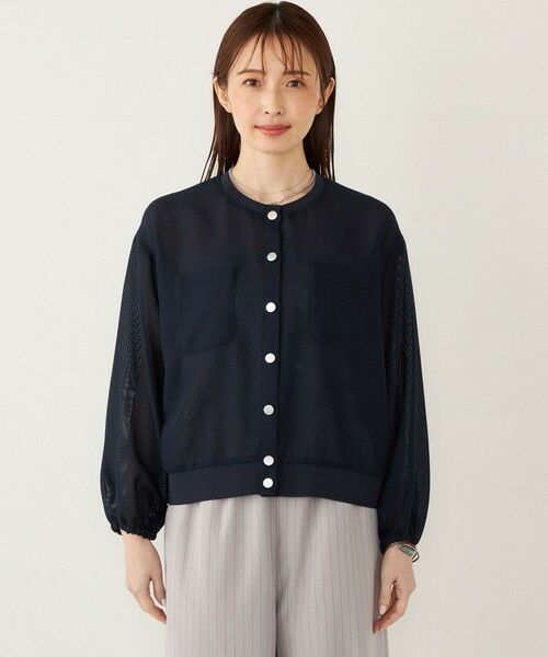 SHIPS / シップス ブルゾン | SHIPS Colors:〈手洗い可能〉メッシュ ノーカラー ハオリ 2◇ | 詳細24