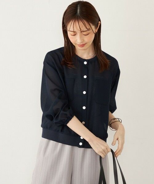 SHIPS / シップス ブルゾン | 《一部追加・新色予約》SHIPS Colors:〈手洗い可能〉メッシュ ノーカラー ハオリ 2◆ | 詳細29