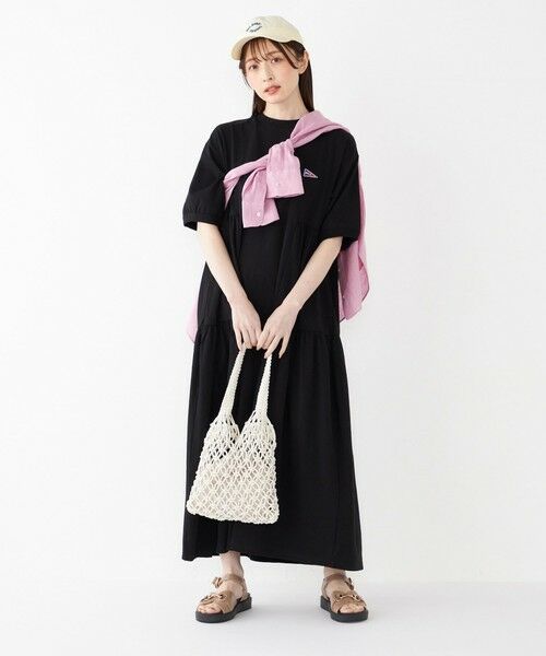 SHIPS for women/シップスウィメン 【SHIPS Colors別注】Allen A:〈手洗い可能〉USAコットン ティアード ワンピース ブラック ONE SIZE SHIPS for women/シップスウィメン 【SHIPS Colors別注】Allen A:〈手洗い可能〉USAコットン ティアード ワンピース ブラック ONE SIZE