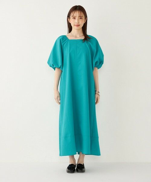 SHIPS / シップス ロング・マキシ丈ワンピース | SHIPS Colors:〈接触冷感・洗濯機可能〉サッカー ２WAY パフスリーブ ワンピース | 詳細16