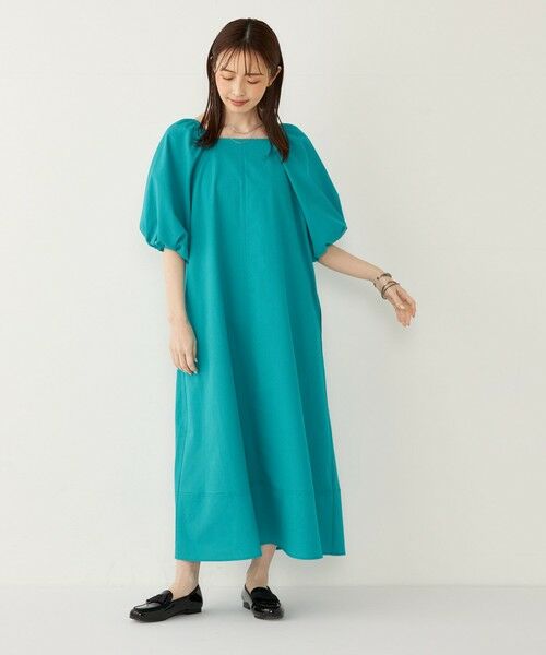 SHIPS / シップス ロング・マキシ丈ワンピース | SHIPS Colors:〈接触冷感・洗濯機可能〉サッカー ２WAY パフスリーブ ワンピース | 詳細21