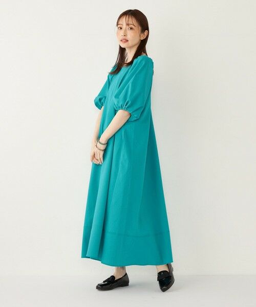 SHIPS / シップス ロング・マキシ丈ワンピース | SHIPS Colors:〈接触冷感・洗濯機可能〉サッカー ２WAY パフスリーブ ワンピース | 詳細22