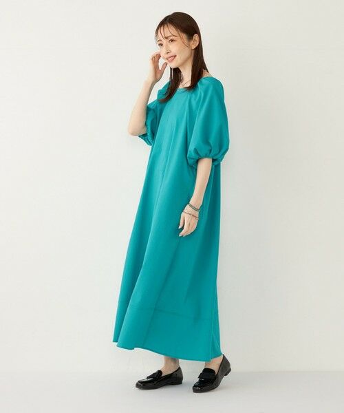 SHIPS / シップス ロング・マキシ丈ワンピース | SHIPS Colors:〈接触冷感・洗濯機可能〉サッカー ２WAY パフスリーブ ワンピース | 詳細23