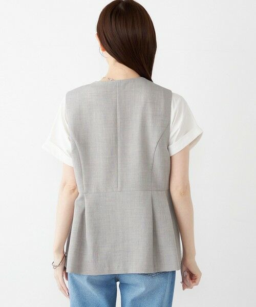 SHIPS / シップス ベスト | SHIPS Colors:〈洗濯機可能〉リネンライク ペプラム ベスト◇ | 詳細14