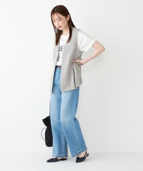 SHIPS / シップス ベスト | SHIPS Colors:〈洗濯機可能〉リネンライク ペプラム ベスト◇ | 詳細16