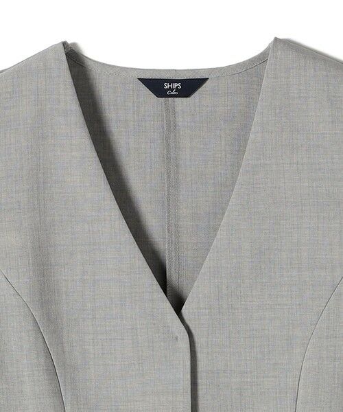 SHIPS / シップス ベスト | SHIPS Colors:〈洗濯機可能〉リネンライク ペプラム ベスト◇ | 詳細6