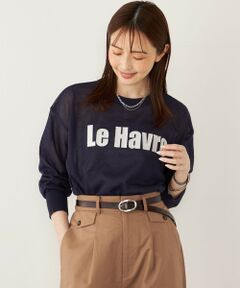 SHIPS / シップス ニット・セーター | SHIPS Colors:〈手洗い可能〉ロゴ エンブロイダリー シアー ニット