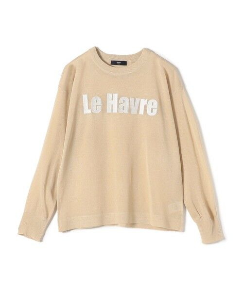 SHIPS for women/シップスウィメン SHIPS Colors:〈手洗い可能〉ロゴ エンブロイダリー シアー ニット ベージュ ONE SIZE SHIPS for women/シップスウィメン SHIPS Colors:〈手洗い可能〉ロゴ エンブロイダリー シアー ニット ベージュ ONE SIZE