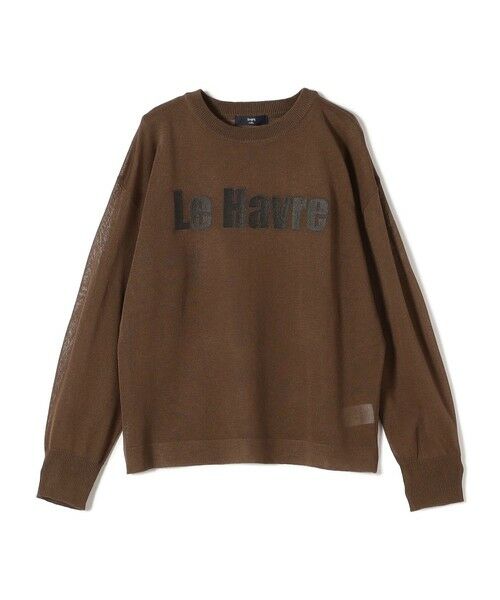 SHIPS / シップス ニット・セーター | SHIPS Colors:〈手洗い可能〉ロゴ エンブロイダリー シアー ニット | 詳細6