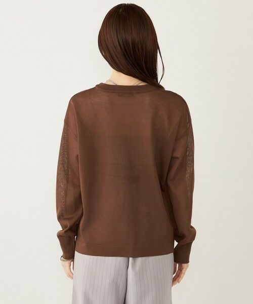 SHIPS / シップス ニット・セーター | SHIPS Colors:〈手洗い可能〉ロゴ エンブロイダリー シアー ニット | 詳細10