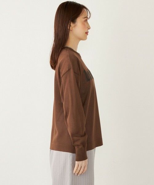 SHIPS / シップス ニット・セーター | SHIPS Colors:〈手洗い可能〉ロゴ エンブロイダリー シアー ニット | 詳細11