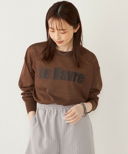 SHIPS / シップス ニット・セーター | SHIPS Colors:〈手洗い可能〉ロゴ エンブロイダリー シアー ニット | 詳細13