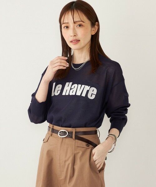 SHIPS / シップス ニット・セーター | SHIPS Colors:〈手洗い可能〉ロゴ エンブロイダリー シアー ニット | 詳細20