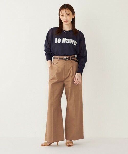 SHIPS / シップス ニット・セーター | SHIPS Colors:〈手洗い可能〉ロゴ エンブロイダリー シアー ニット | 詳細22