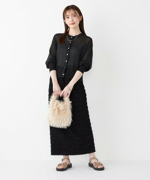 SHIPS / シップス カーディガン・ボレロ | SHIPS Colors:〈手洗い可能〉シアー ニット ブルゾン◇ | 詳細4