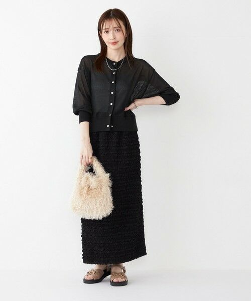 SHIPS / シップス カーディガン・ボレロ | SHIPS Colors:〈手洗い可能〉シアー ニット ブルゾン◇ | 詳細9