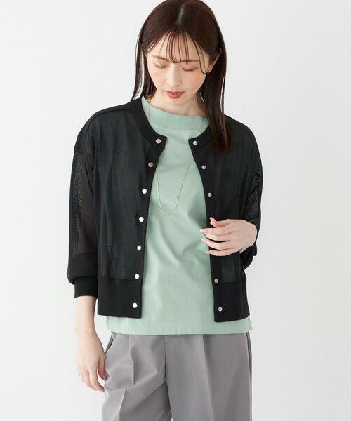 SHIPS / シップス カーディガン・ボレロ | SHIPS Colors:〈手洗い可能〉シアー ニット ブルゾン◇ | 詳細12