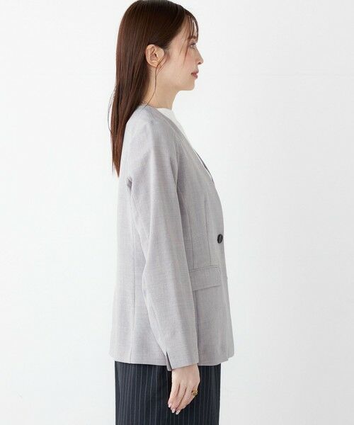 SHIPS / シップス ノーカラージャケット | SHIPS Colors:〈手洗い可能〉リネンライク 1B ジャケット | 詳細15