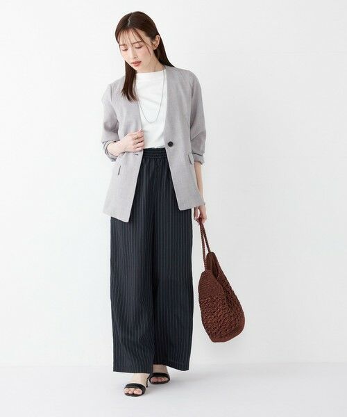 SHIPS / シップス ノーカラージャケット | SHIPS Colors:〈手洗い可能〉リネンライク 1B ジャケット | 詳細16